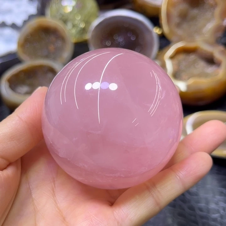 未镶嵌发饰水晶粉晶球
