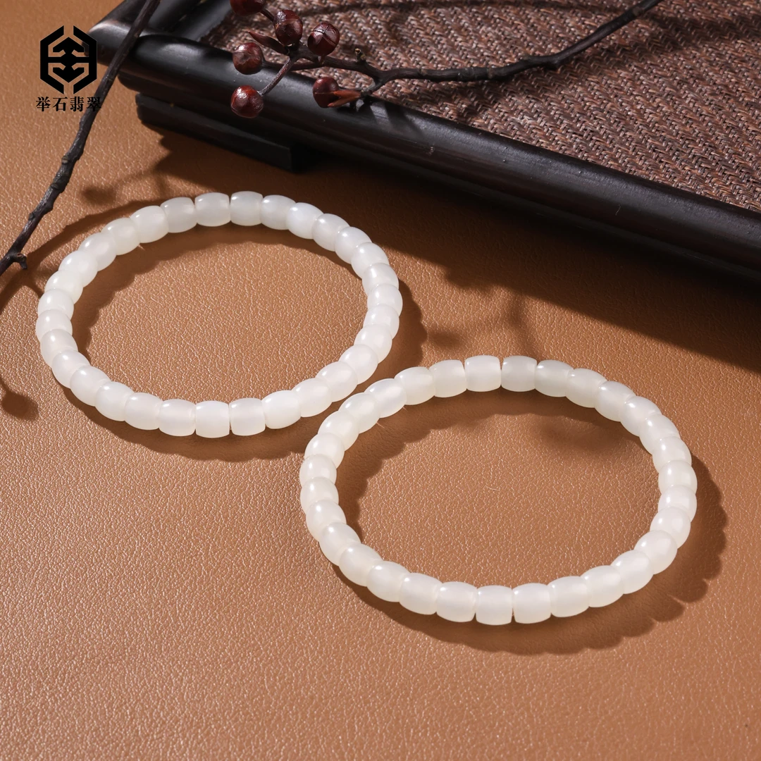 【举石臻品】TH0707-512-61和田玉手串(一件/多样性发/约5mm+）R