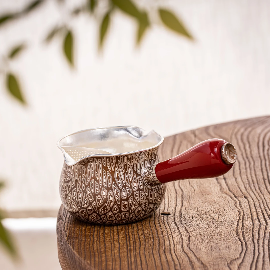 蜂鸟工坊大师壶木纹金带滤网大侧把SWA4136