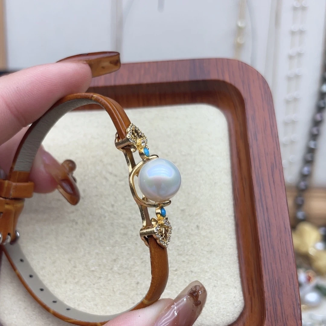 淡水珍珠银S925镶嵌手链C19