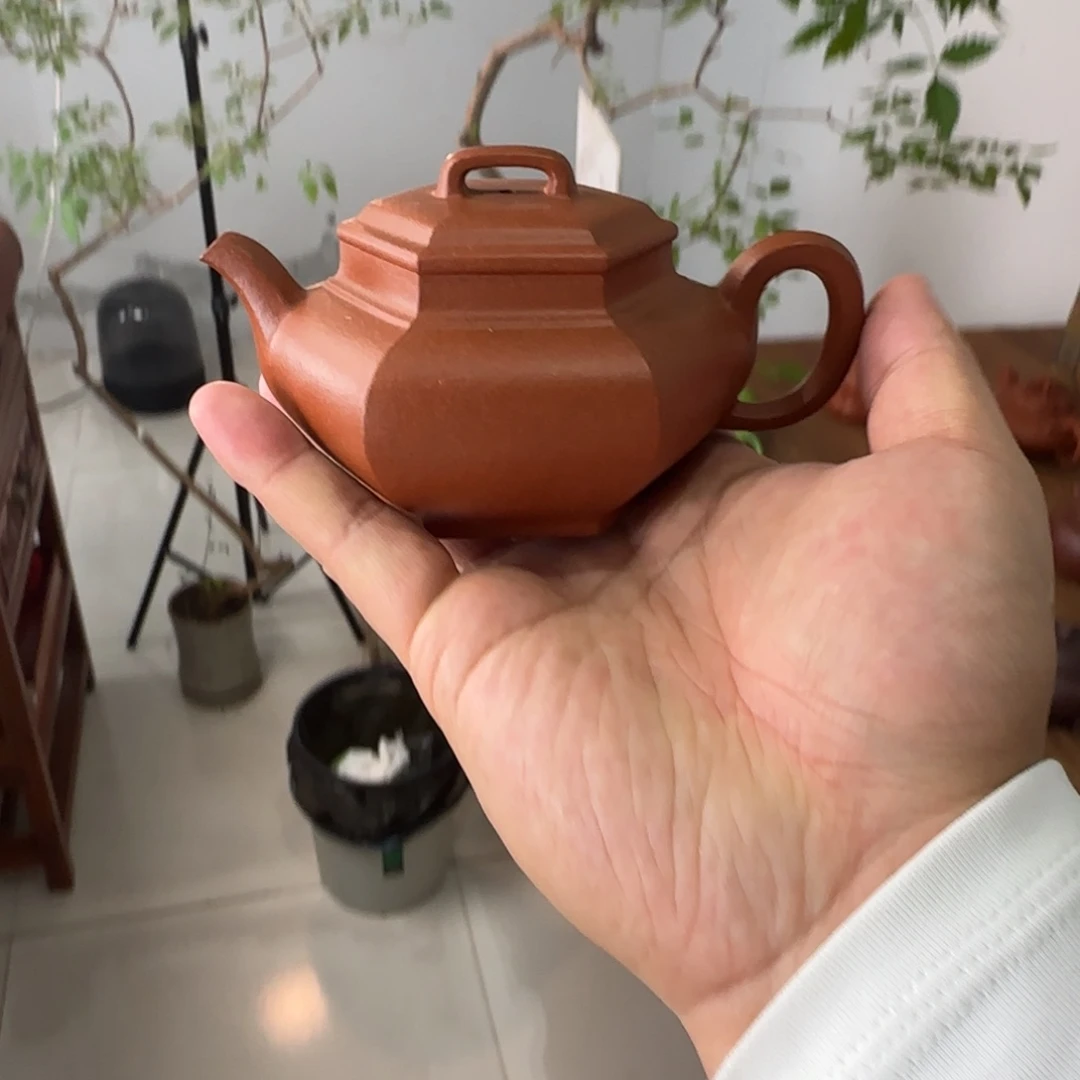 鼓***哥紫砂茶壶大红泥全手工