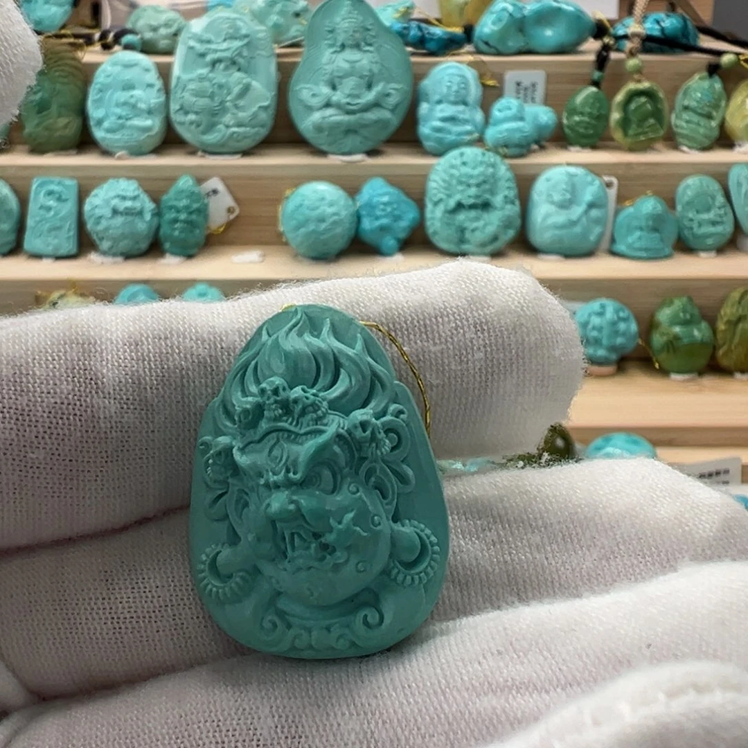 未镶嵌绿松石大黑天 21mm
