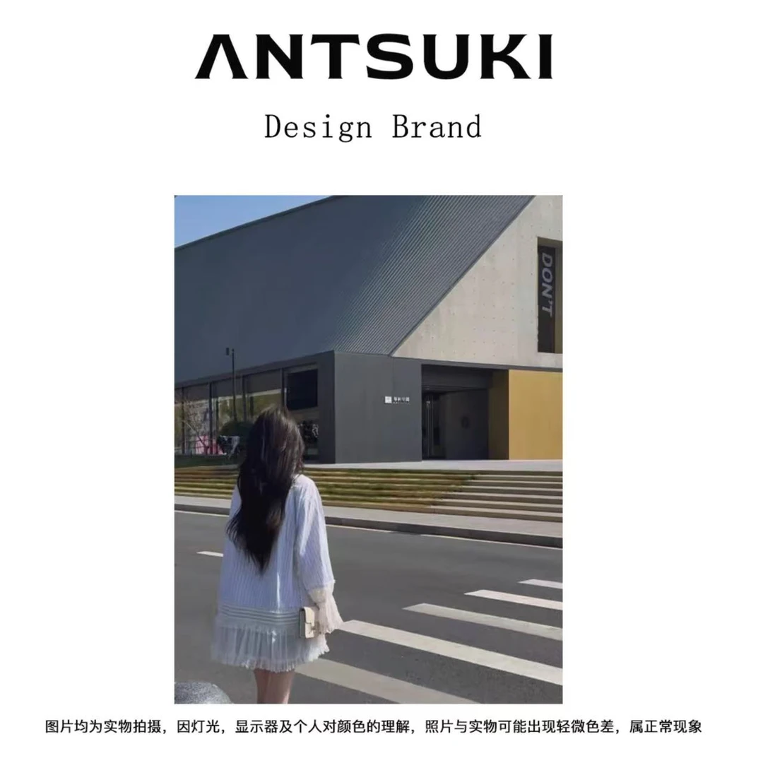 AnTsuki.【留学生】25年春季新款镂空刺绣蕾丝边衬衫连衣裙11