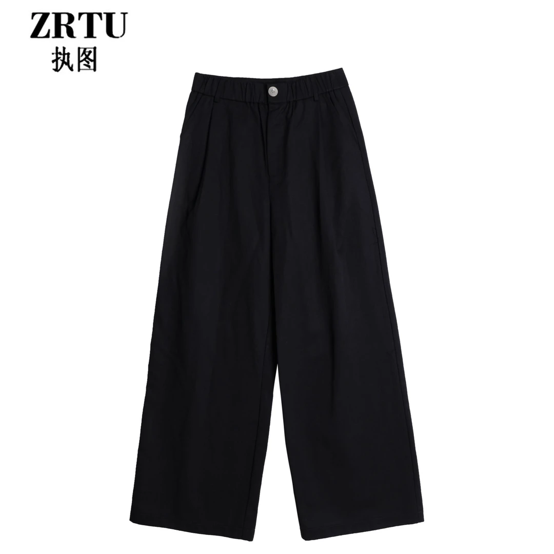 ZRTU 夏季2025爆款休闲裤时尚松紧腰垂感百搭休闲裤