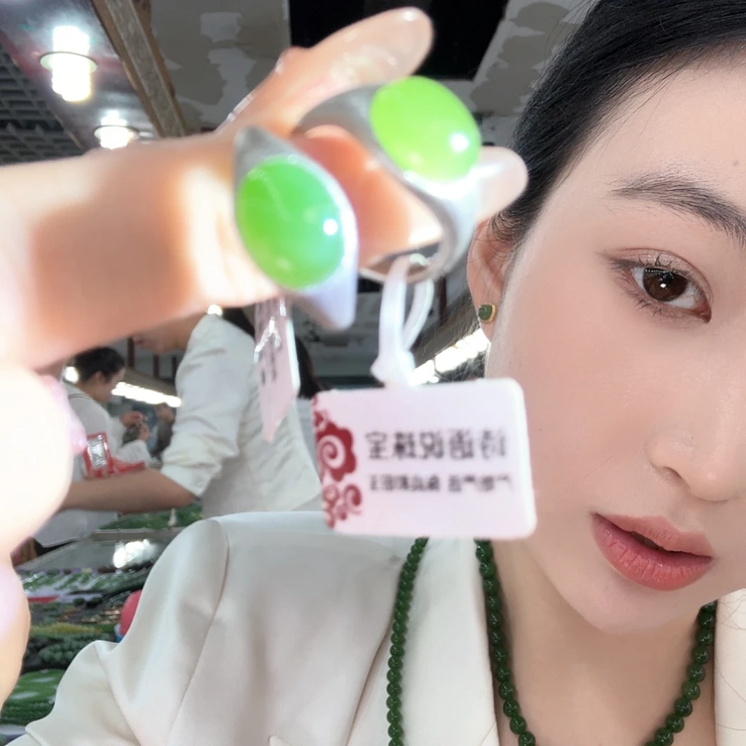 银S925镶嵌戒指和田玉