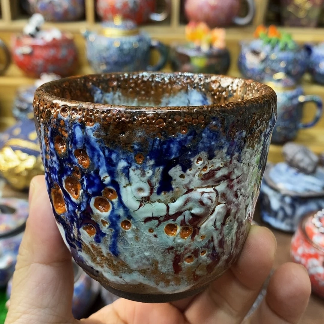 陶志野柴烧茶器粗