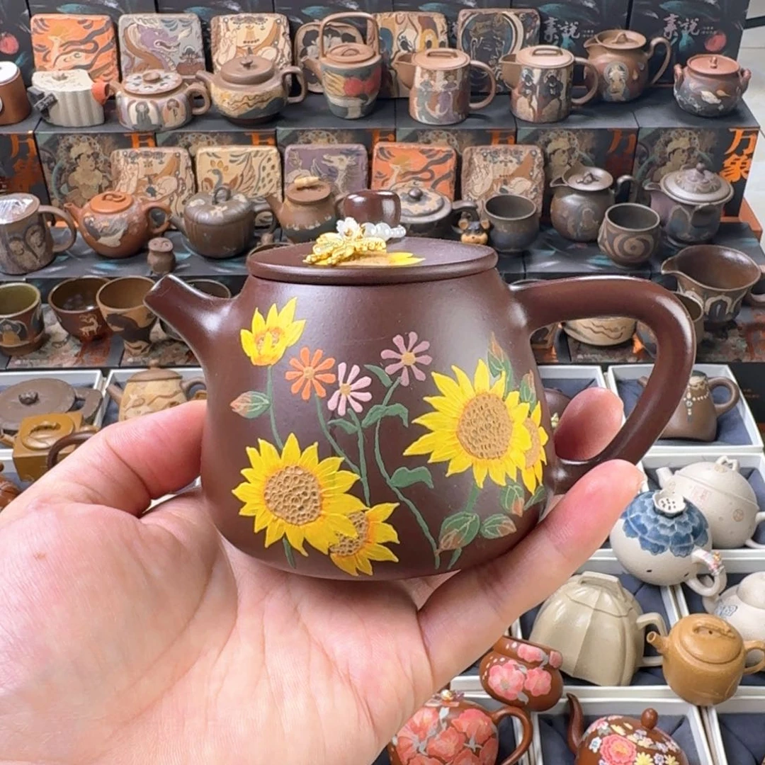 茶壶紫砂200cc精工半手