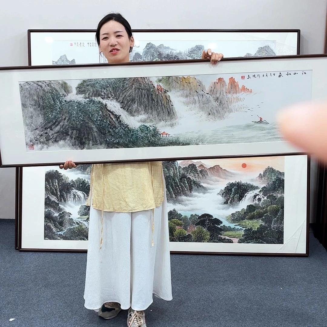 国画手绘作品160.45尺寸