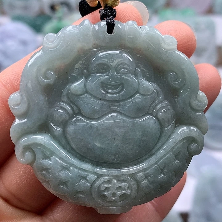 翡翠未镶嵌颈饰笑佛福利