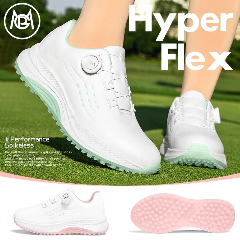 高尔夫女球鞋夏季女士防水防滑旋钮鞋带增高女鞋韩国女款运动鞋子
