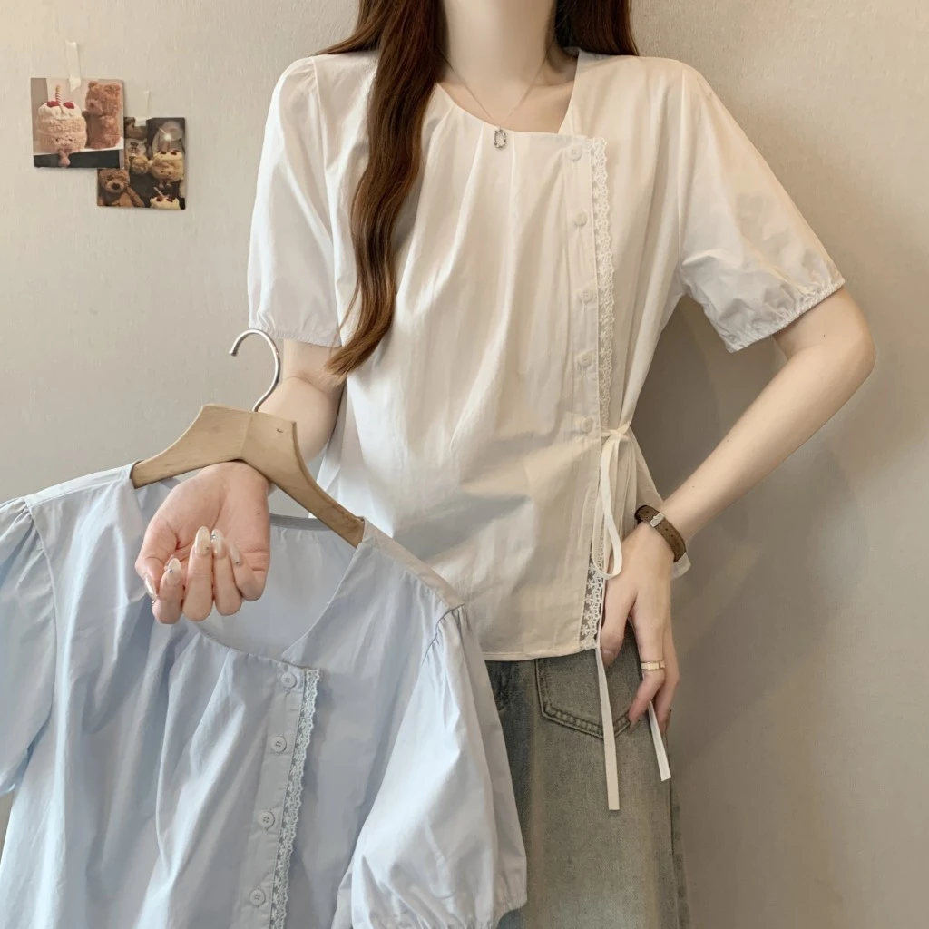 2025夏季新款加宽加大女装短袖上衣胖mm高级感洋气遮肉巨显瘦衬衫