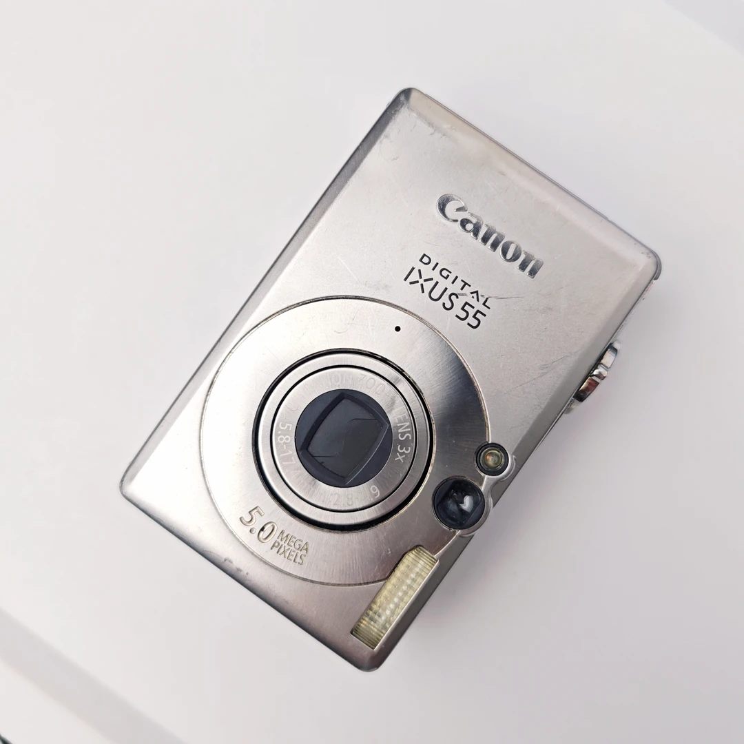 9新 Canon/佳能 ixus55欧版 500万像素3倍变焦 复古白调 ccd相机