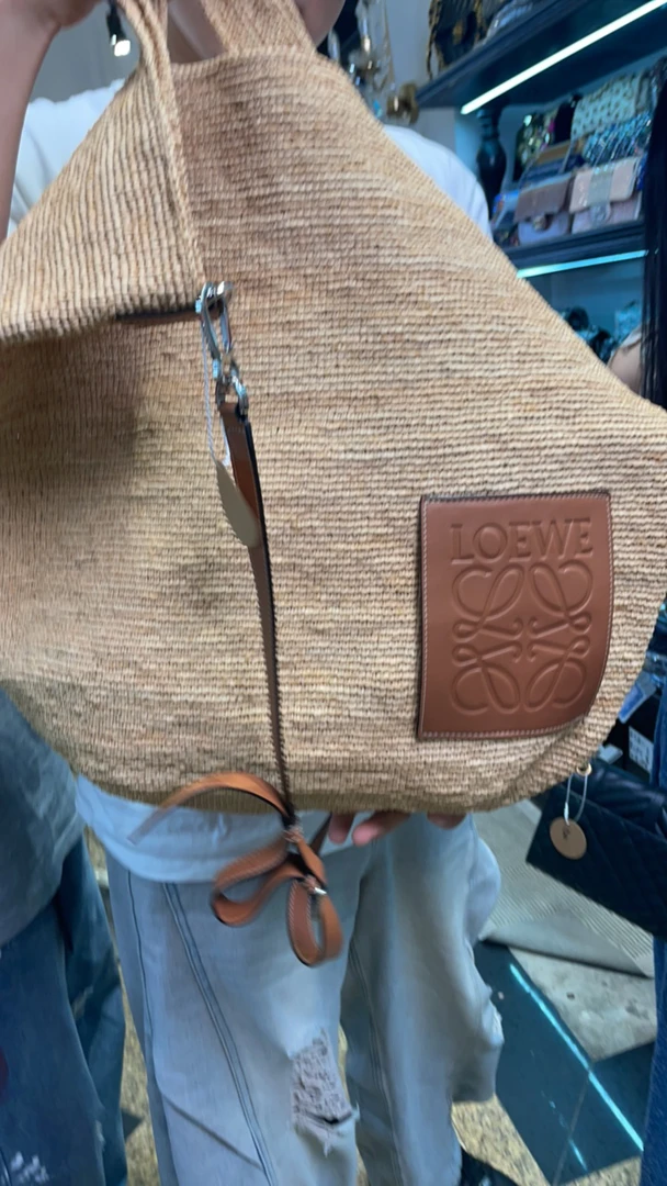 95新 LOEWE/罗意威 夏七中古/罗意威草编