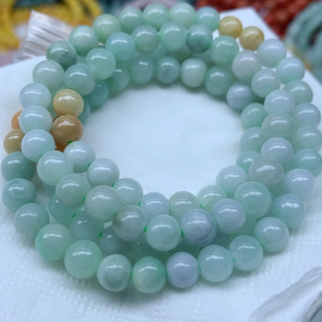 翡翠未镶嵌颈饰手串