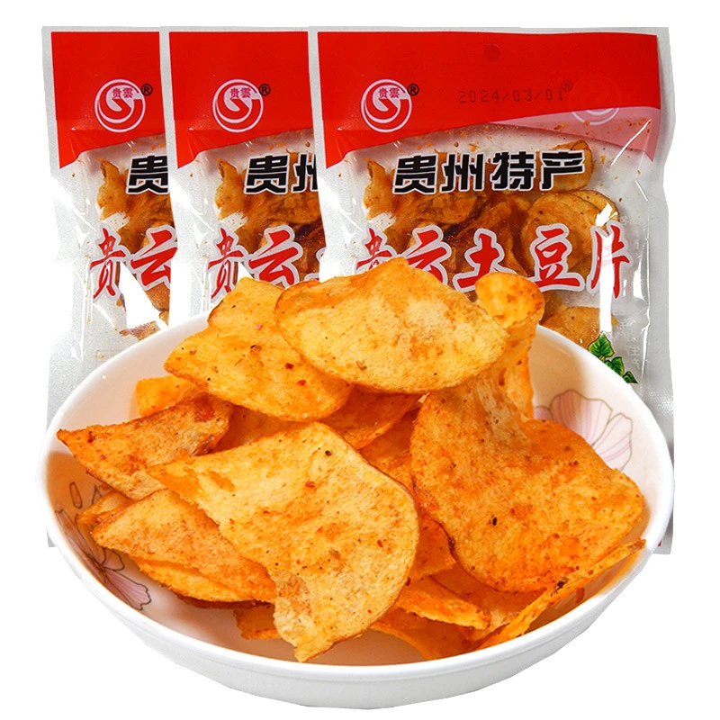 贵云贵云土豆片贵州特产麻辣土豆片40g 马铃薯片洋芋片休闲零食