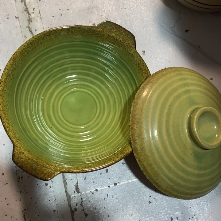 瓷片帝王绿砂锅微失圆