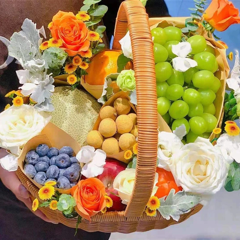 全国高档水果花篮礼盒花束鲜花速递同城广州深圳上海北京店配送