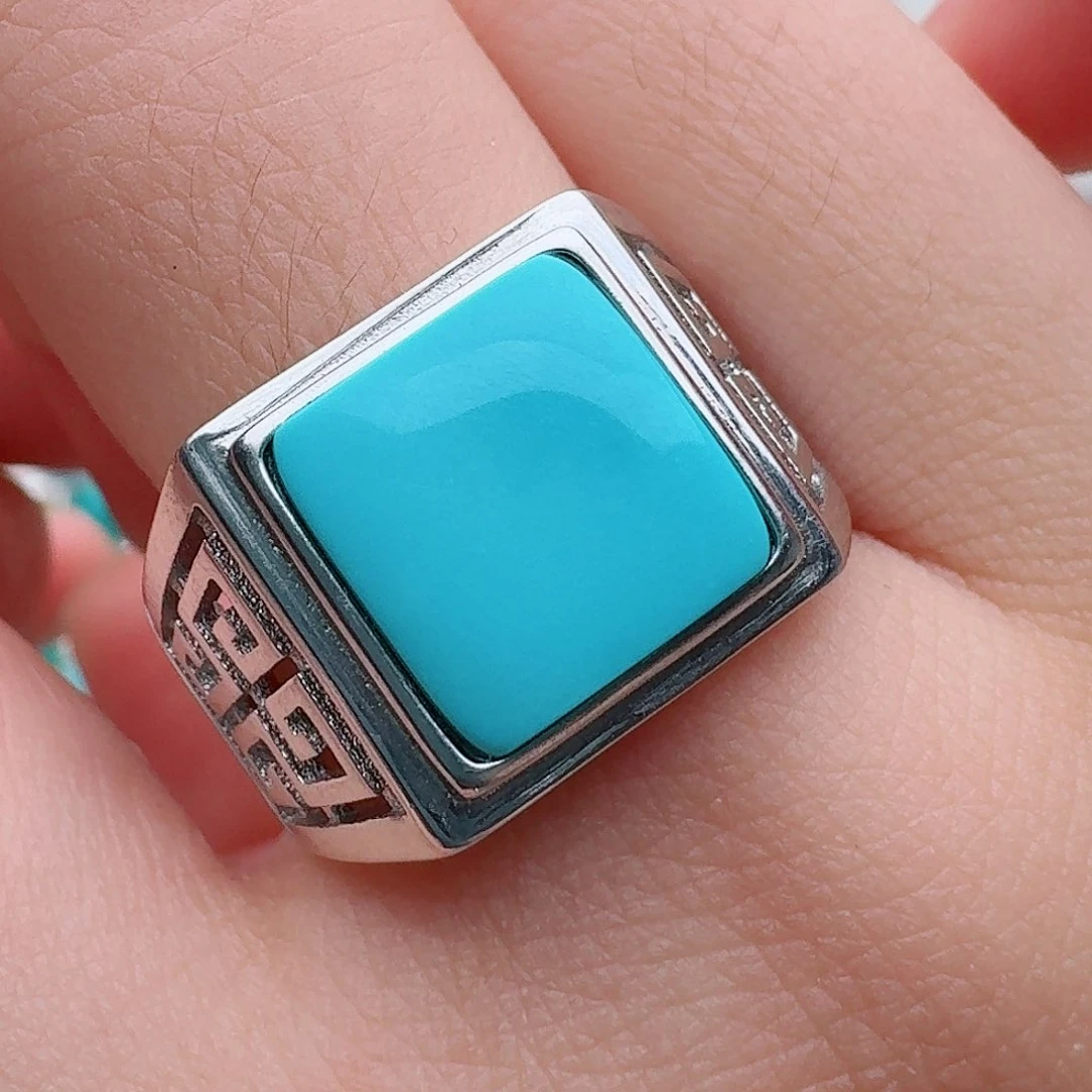 绿松石银S925镶嵌配饰