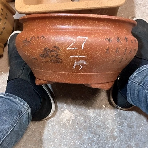 紫砂花盆手工制作