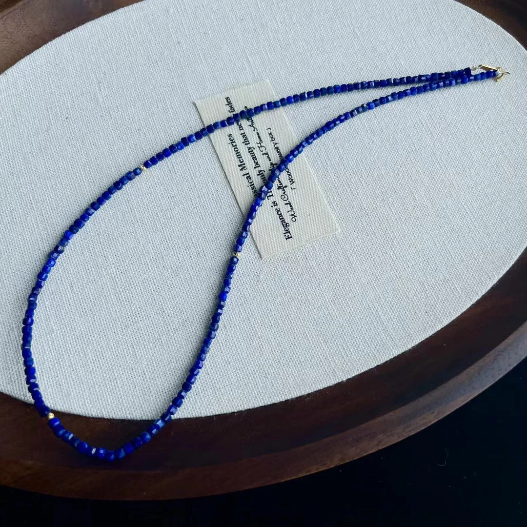 青金石●18K金镶嵌项链多样性发其一#7118