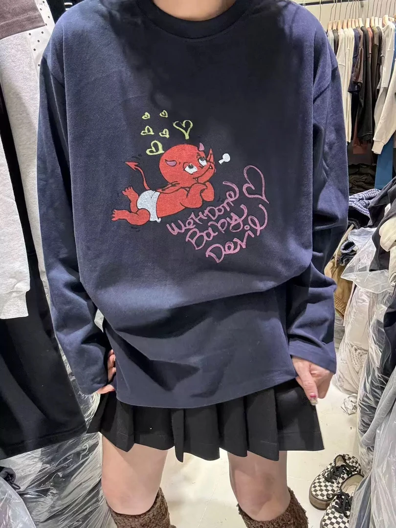 韩版卡通可爱小恶魔T恤