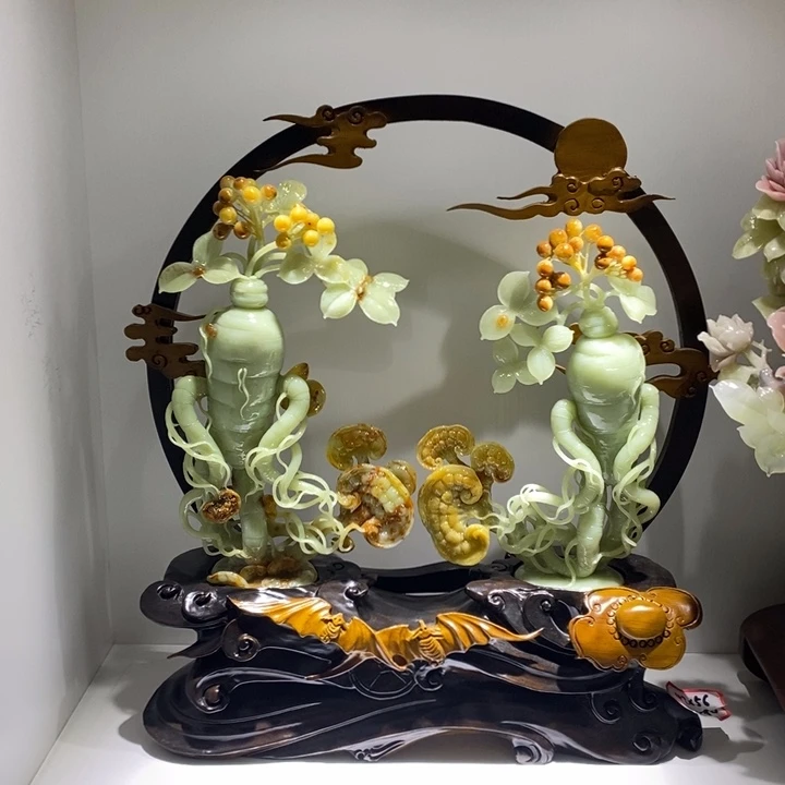 未镶嵌蛇纹石玉（覆膜）珠宝奇石