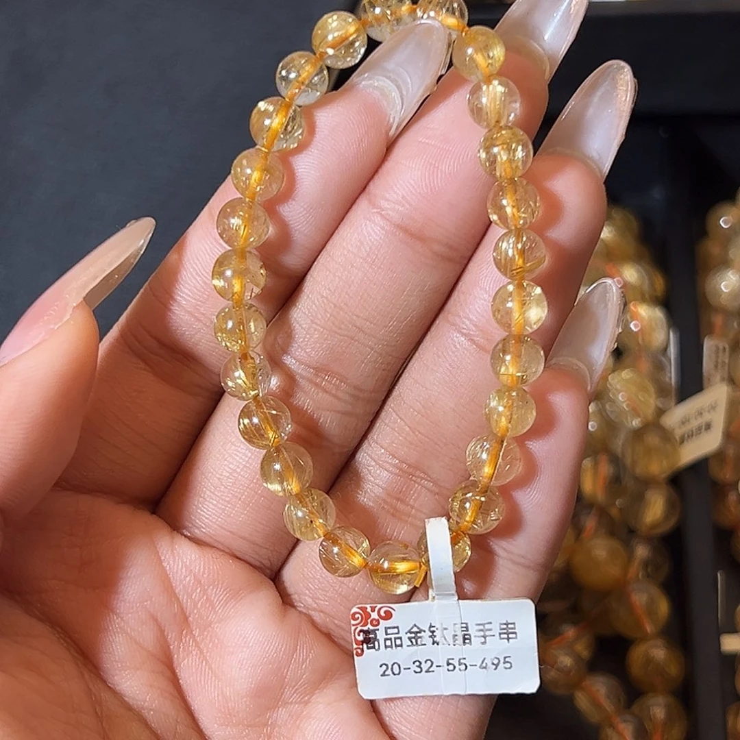 手链未镶嵌发晶天然金发晶495