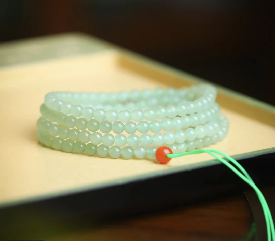 挂件链子卡四！正宗新疆冰情水圆珠挂件项链