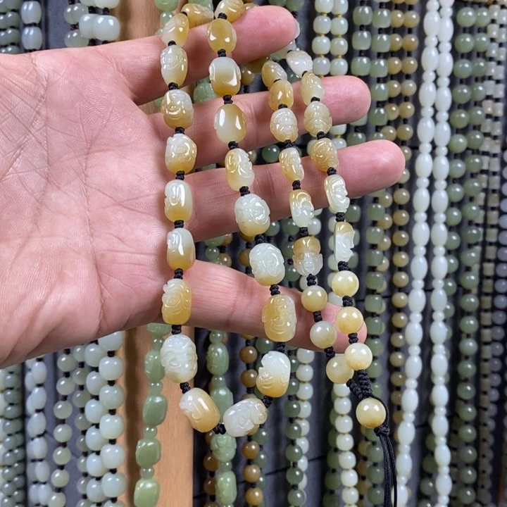 幸***康和田玉未镶嵌项链和田玉项链