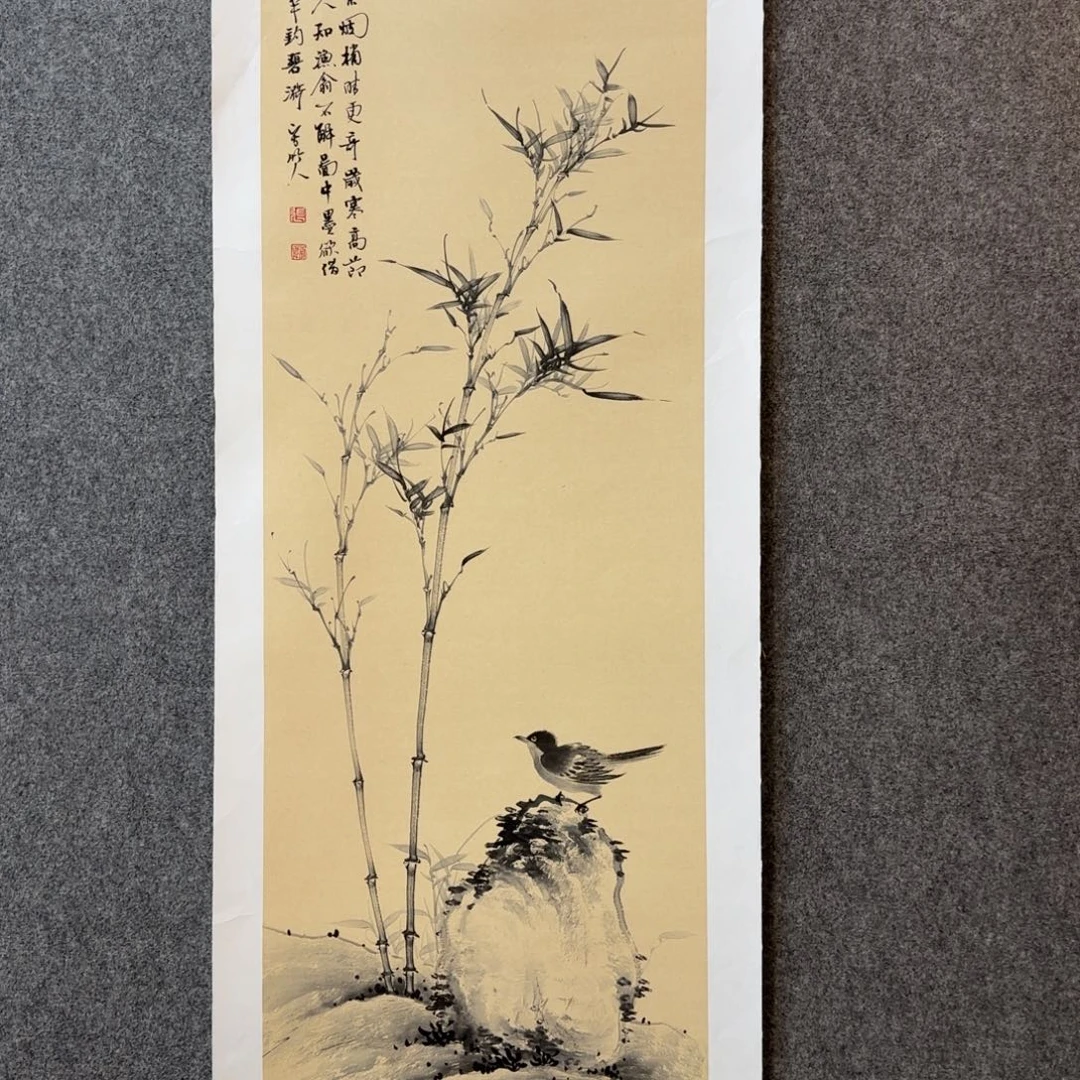国画张小伟写竹人老师手绘作品