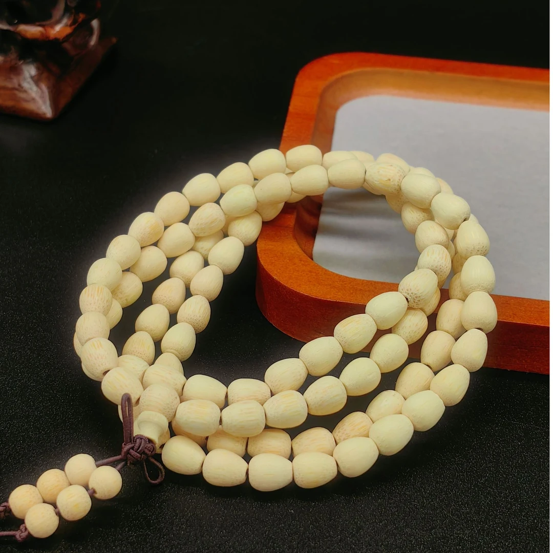 木质手链 水滴金丝竹7mm手串多圈108颗文玩盘串佛珠木串