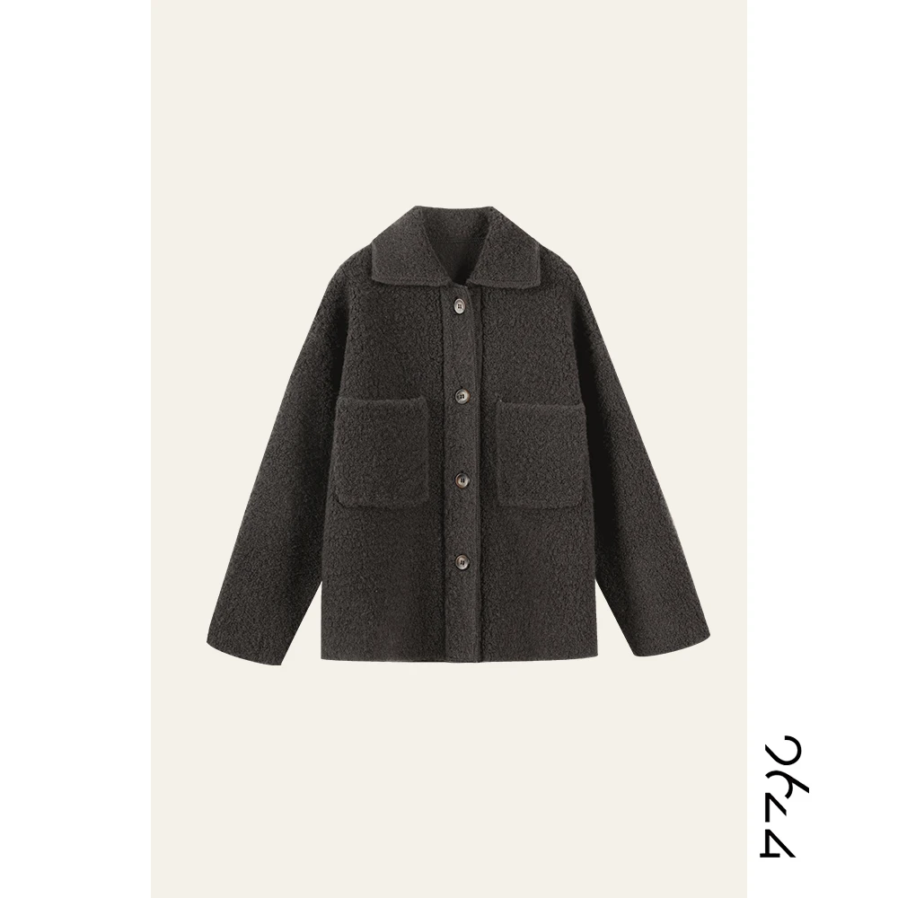 【羊崽】100绵羊毛洗水圈圈定染纱线加厚衬衫外套25700