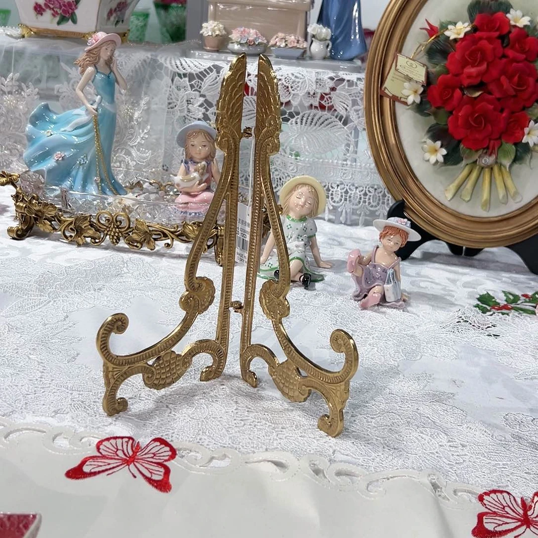 陶瓷纯铜赏盘支架大号