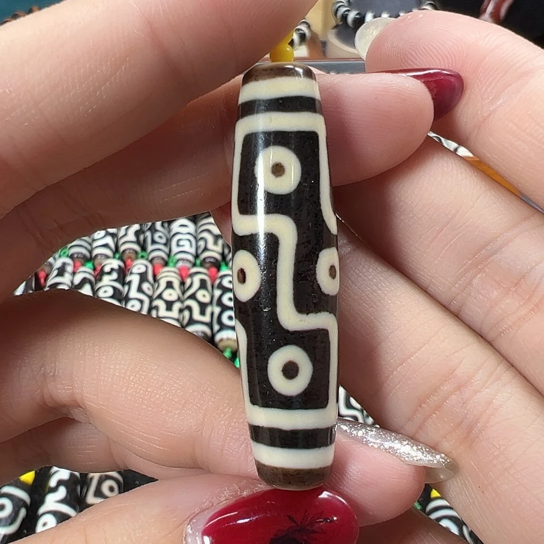 玛瑙/玉髓未镶嵌珠宝半成品聚缘古法折线九眼