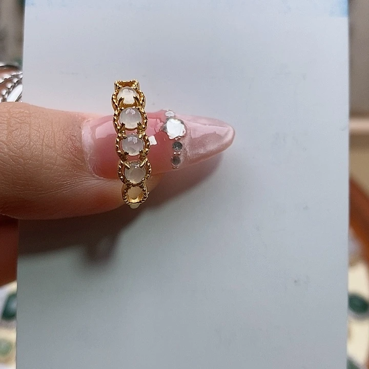 翡翠戒指银S925镶嵌1111