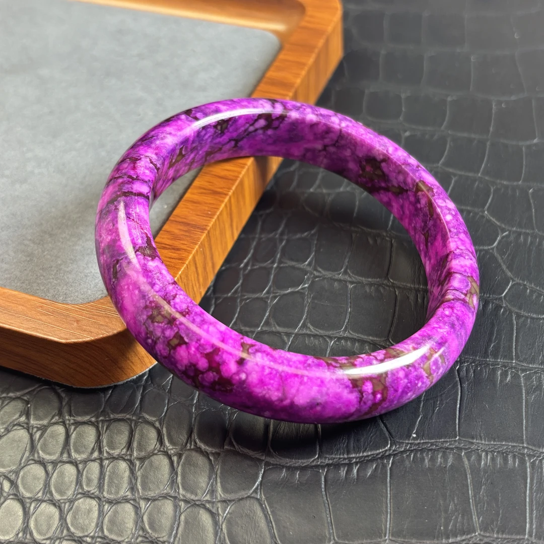 【舒紫阁】南非老矿料-丝绒轮胎手镯多样性发其一D599