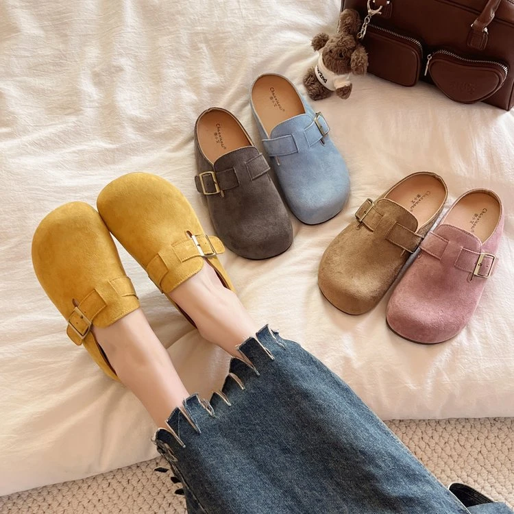 平底女鞋2025春季休闲单鞋女一脚蹬百搭休闲女鞋韩版ins网红