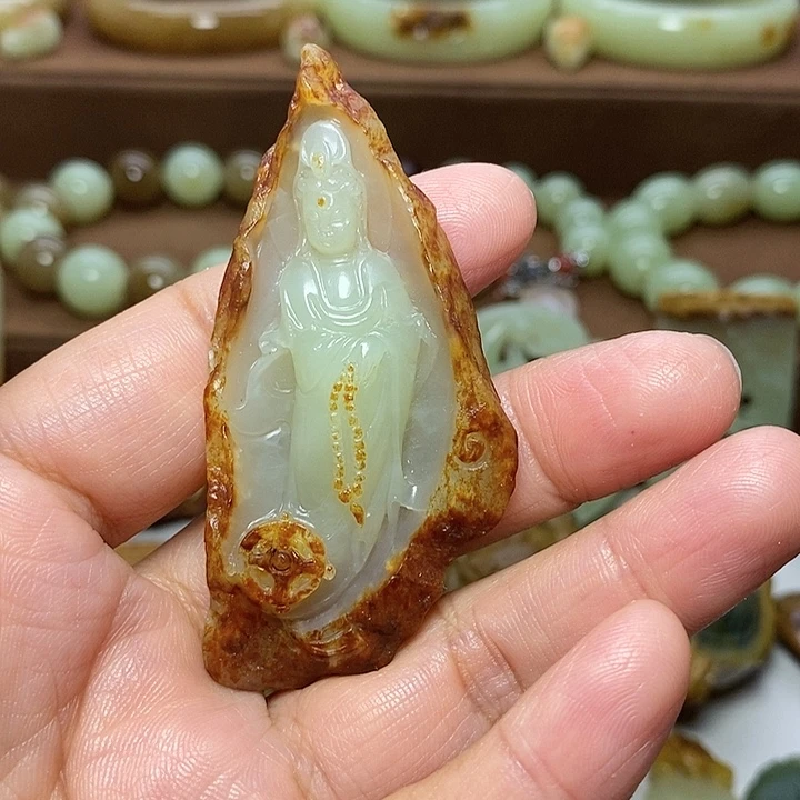 舍***岫岩河磨玉（透闪石质玉）未镶嵌颈饰