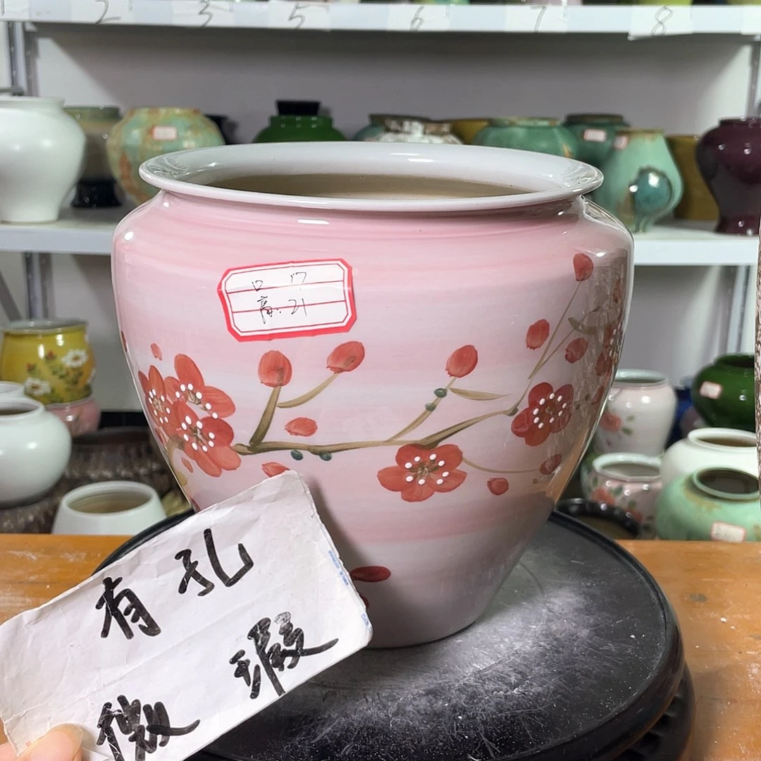 景德镇陶瓷花盆微瑕159