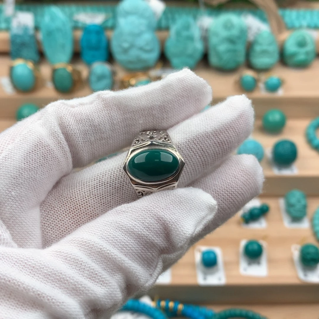 绿松石配饰银S925镶嵌