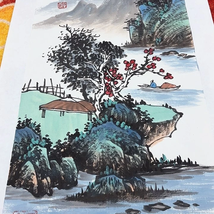 国画姜国华老师国际展览原作