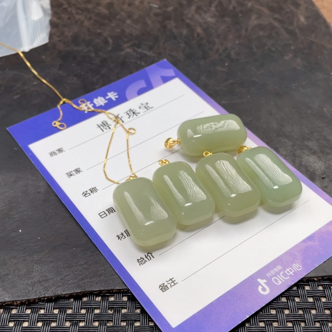 和田玉银S925镶嵌颈饰多样性发货拍一发一