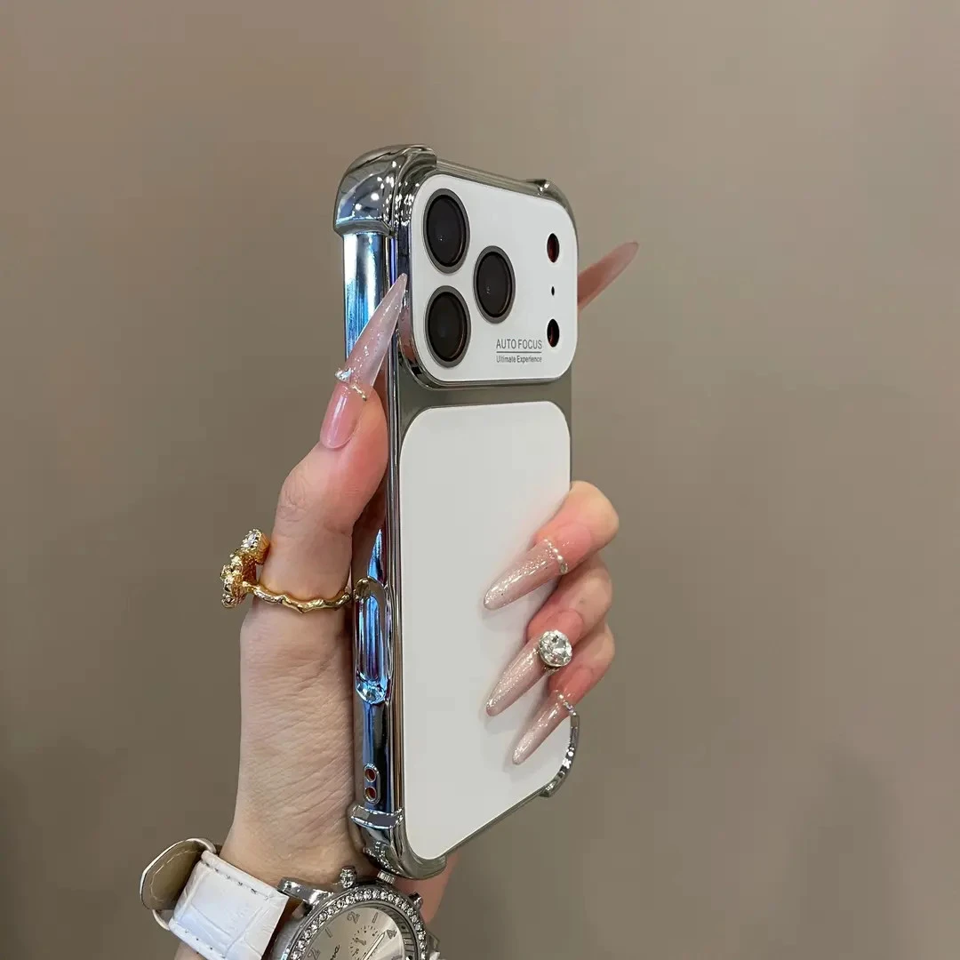 新款电镀磨砂四角防摔适用iPhone17手机壳16pro全包15pm保护套14