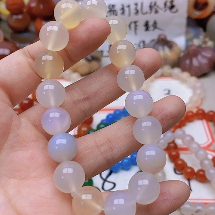 【闪购商品】未镶嵌玛瑙/玉髓珠宝半成品蓝*