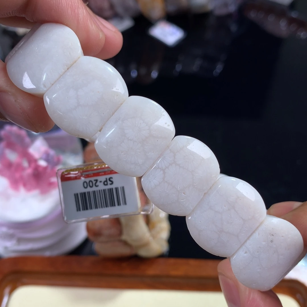 硅化珊瑚（珊瑚玉）未镶嵌吊坠(赠链)72号骨骼荷叶花花