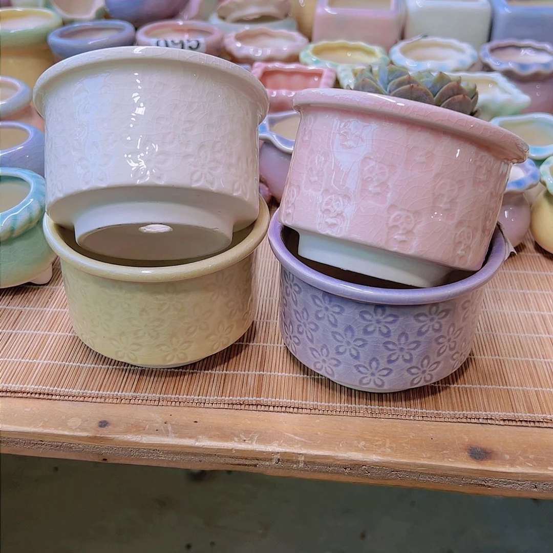 红陶陶瓷花盆当场满12包邮