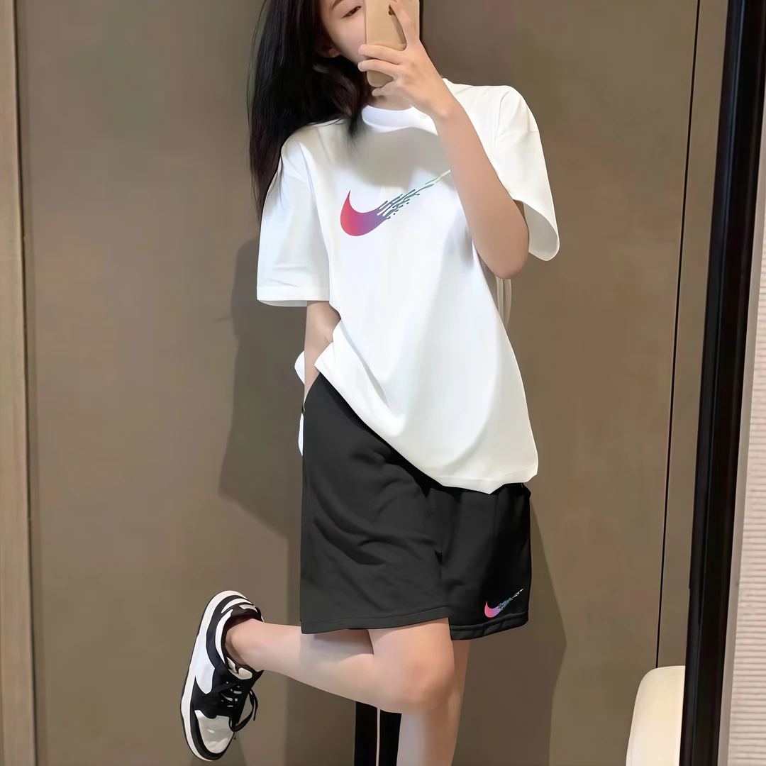 旗舰店正品奥特莱斯慵懒风女士夏季休闲运动套装百搭洋气休闲风潮