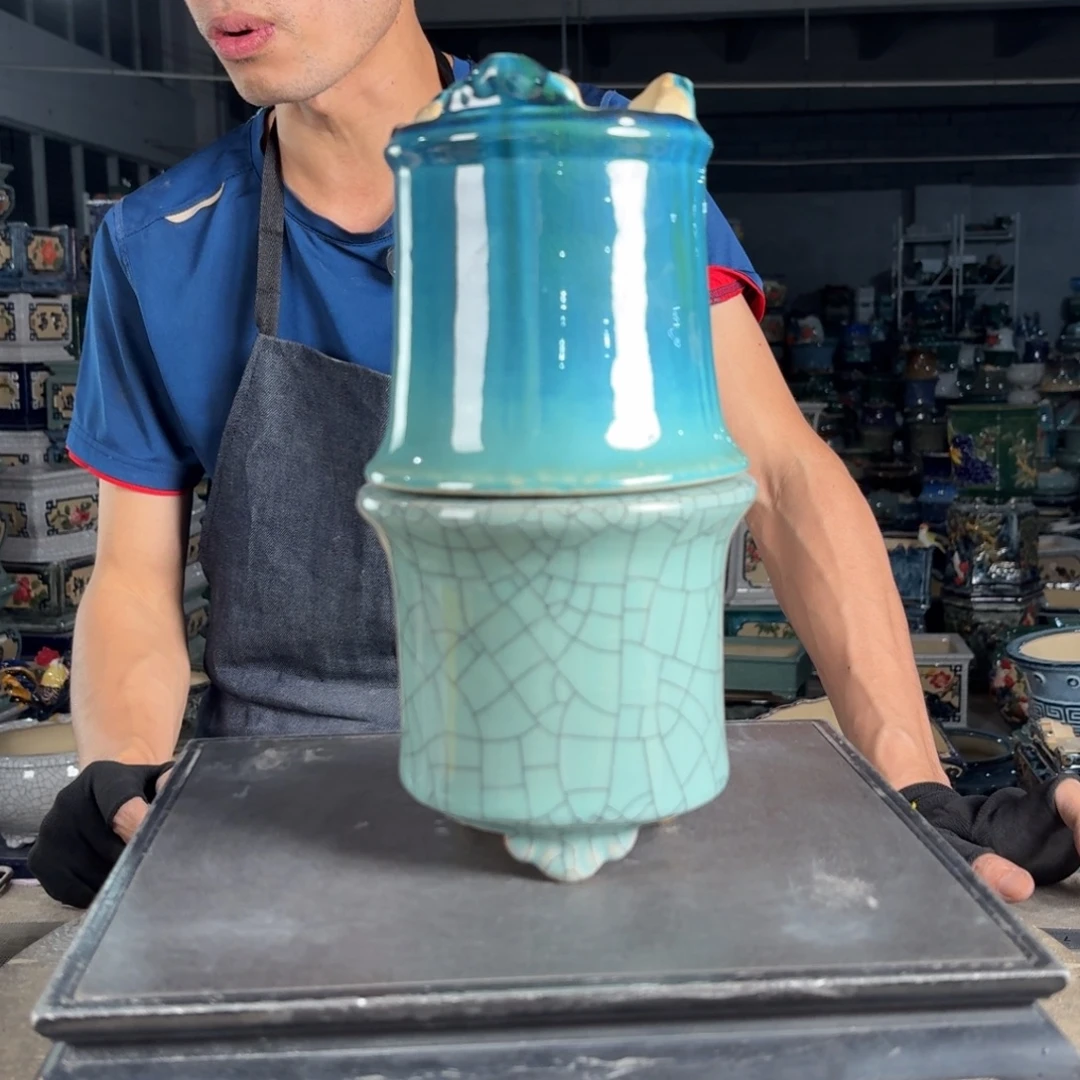 一风堂石湾花盆 内11*11微瑕046