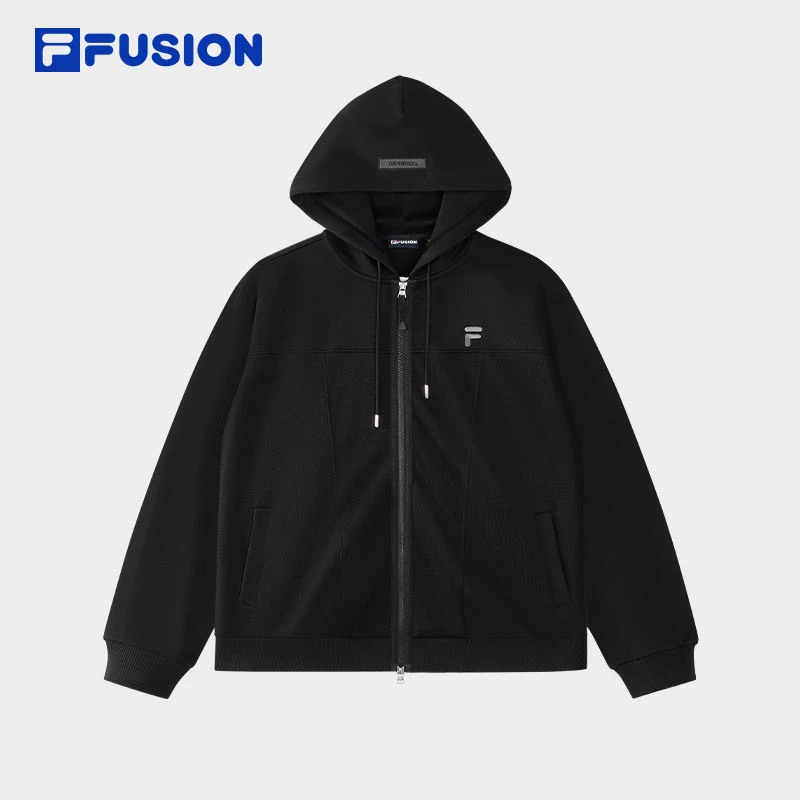 FILA斐乐宽松连帽拉链开衫男士运动休闲简约长袖外套T11M515501F