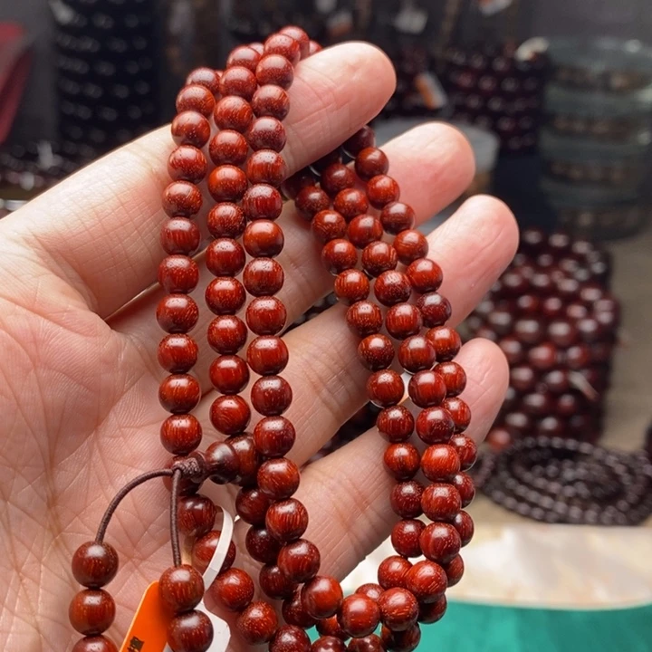 檀香紫檀（小叶紫檀）手串/手链0.6原汁原味鸡血红